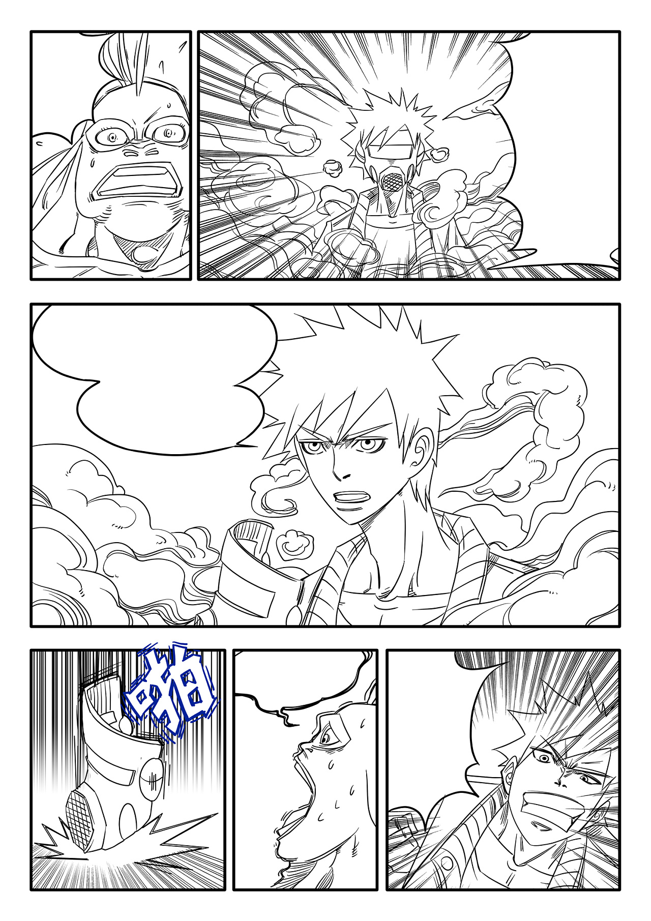 连载漫画的一些分镜草稿和线稿