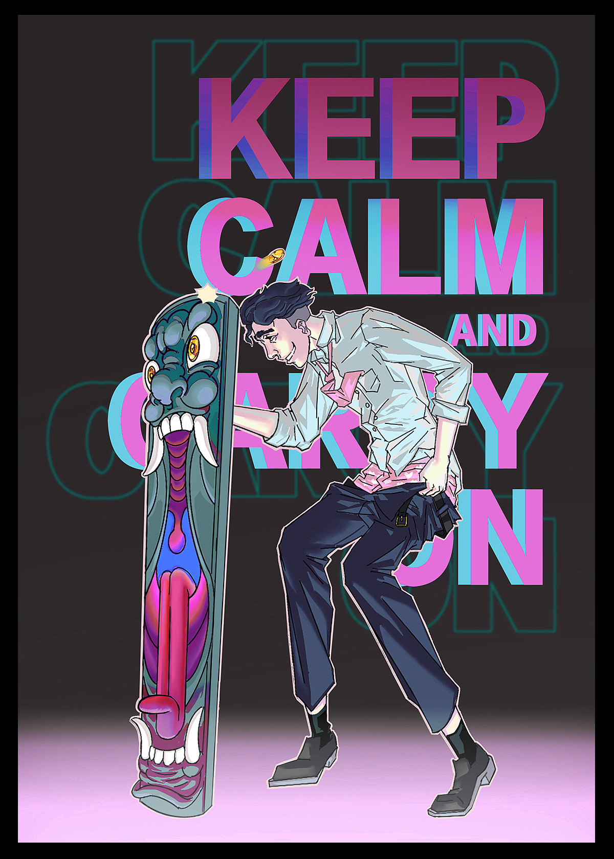 keep calm and carry on（圖ZMjg4NDU1NDg0） - 新銳潮流插畫(huà) - 站酷設(shè)計(jì)師呢了個(gè)老喃原創(chuàng)素材 - 站酷ZCOOL