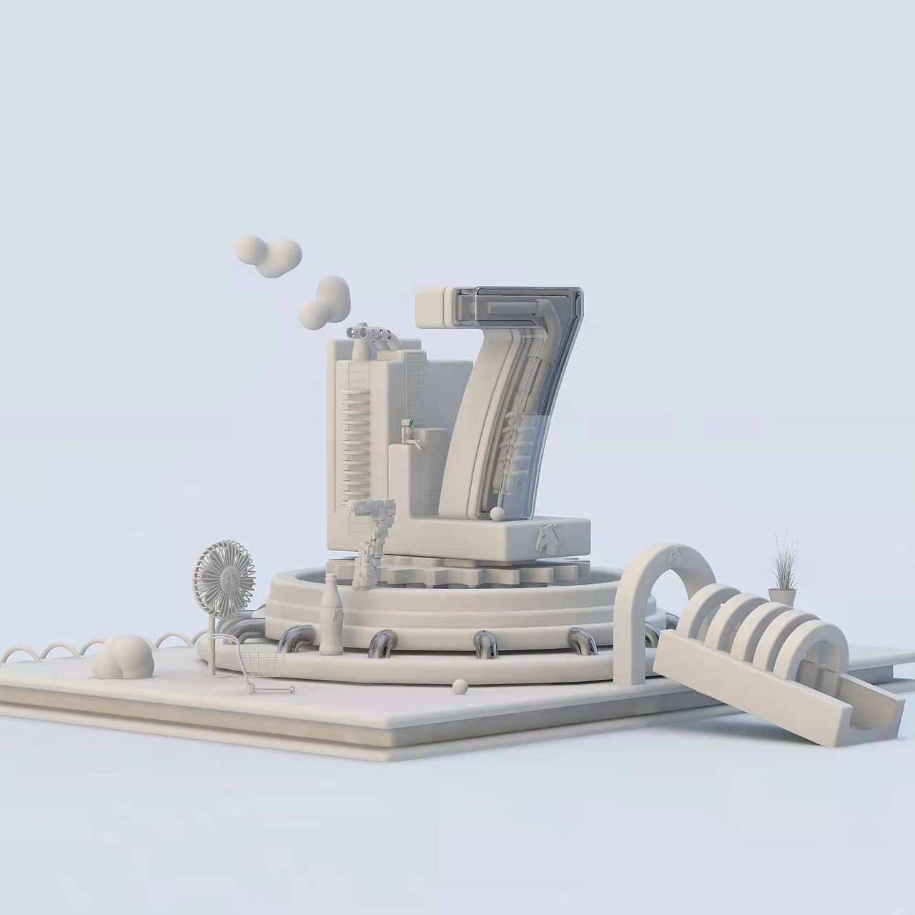 C4D基础建模（图ZMjg1ODkwMjI4） - 其他三维 - 站酷设计师Yuino秋原创素材 - 站酷ZCOOL
