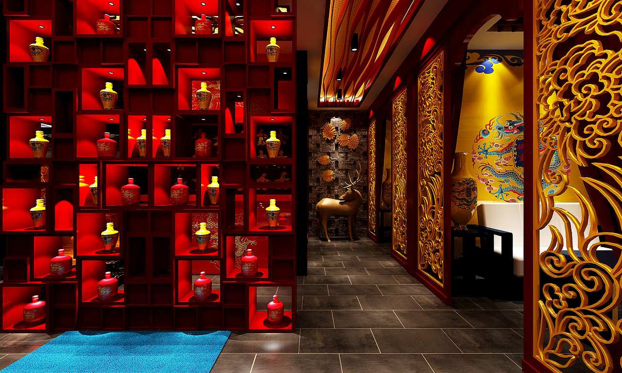 新皇室茶室设计（图ZNDU0MjU5MzY=） - 建筑/空间 - 站酷设计师BILI_DESIGN原创素材 - 站酷ZCOOL