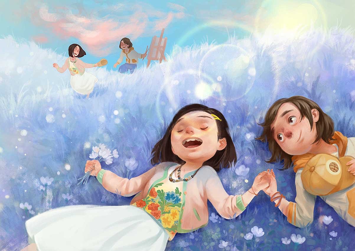 为你唱一首歌（图ZNzI1NzMwNTI=） - 儿童插画 - 站酷设计师左近的奇妙世界原创素材 - 站酷ZCOOL