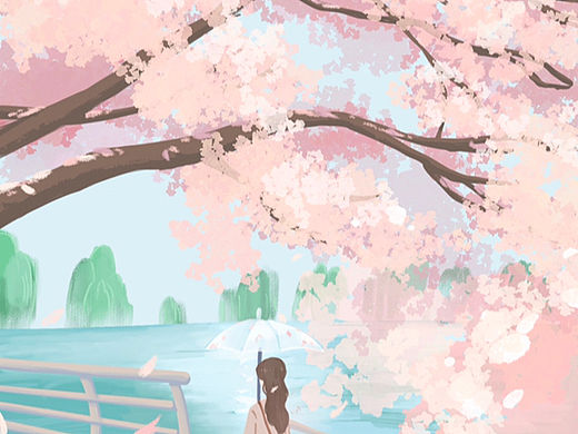 春天的插画