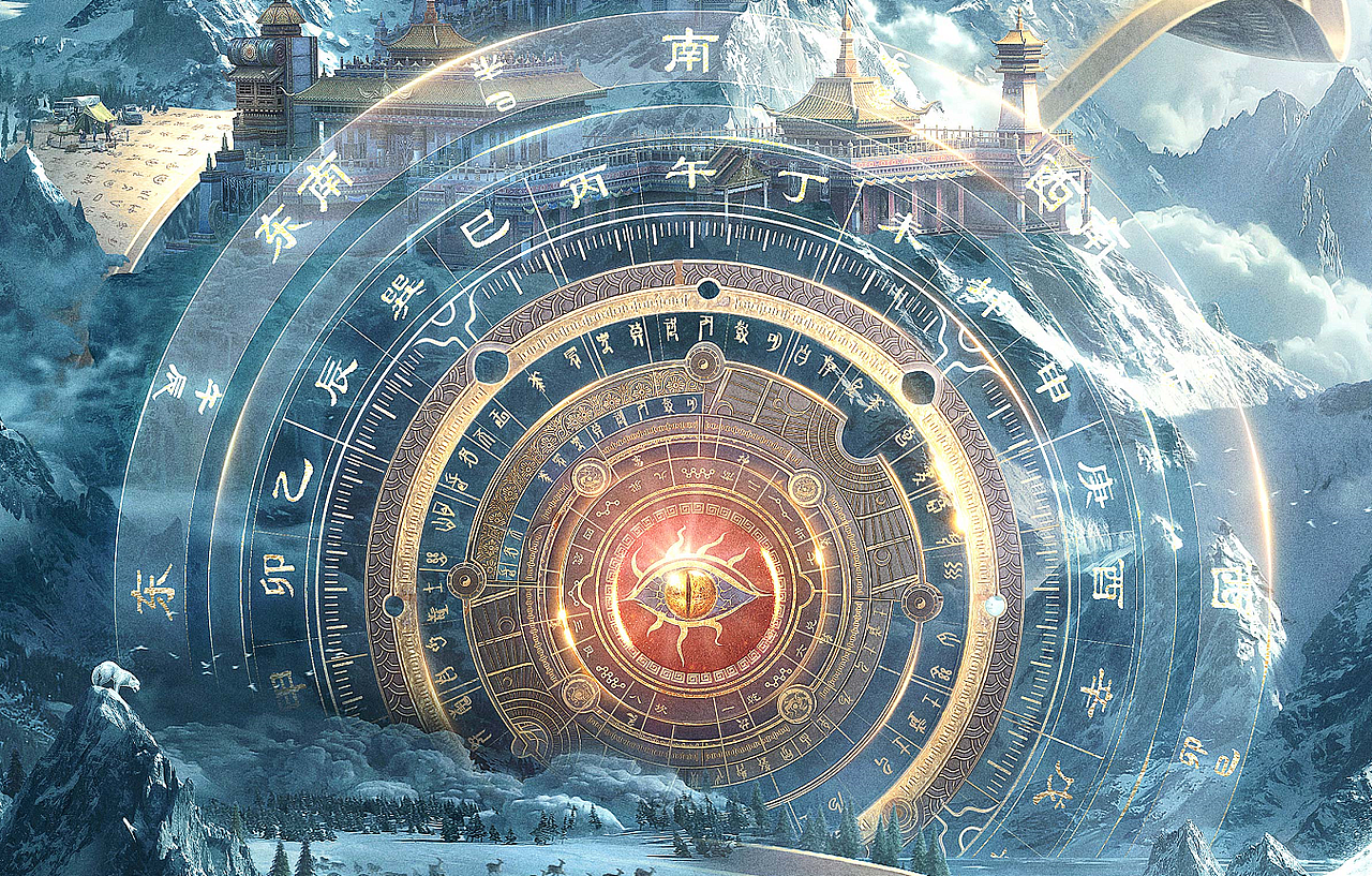 八卦阵中心为蛇眼,同时也是男女主身上图腾诅咒的标志。