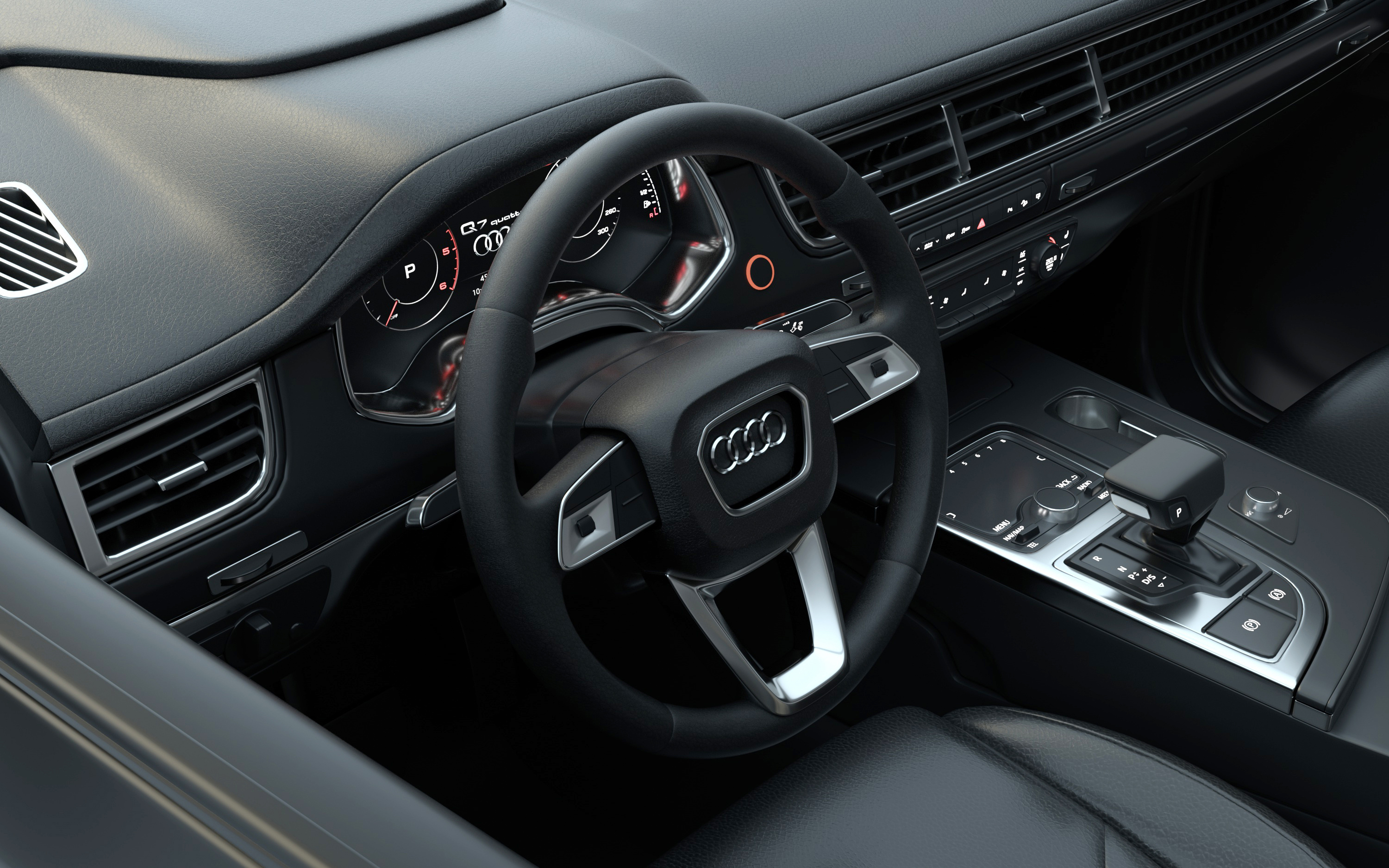 "奥迪汽车"内饰渲染
