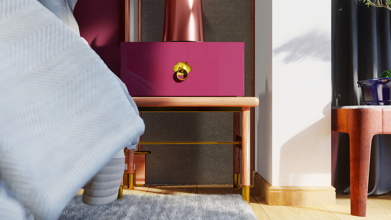 广州三居室民居设计（原创新中式现代实木风）