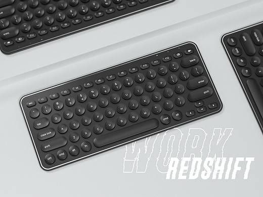 键盘建模渲染 | C4D & RedShift