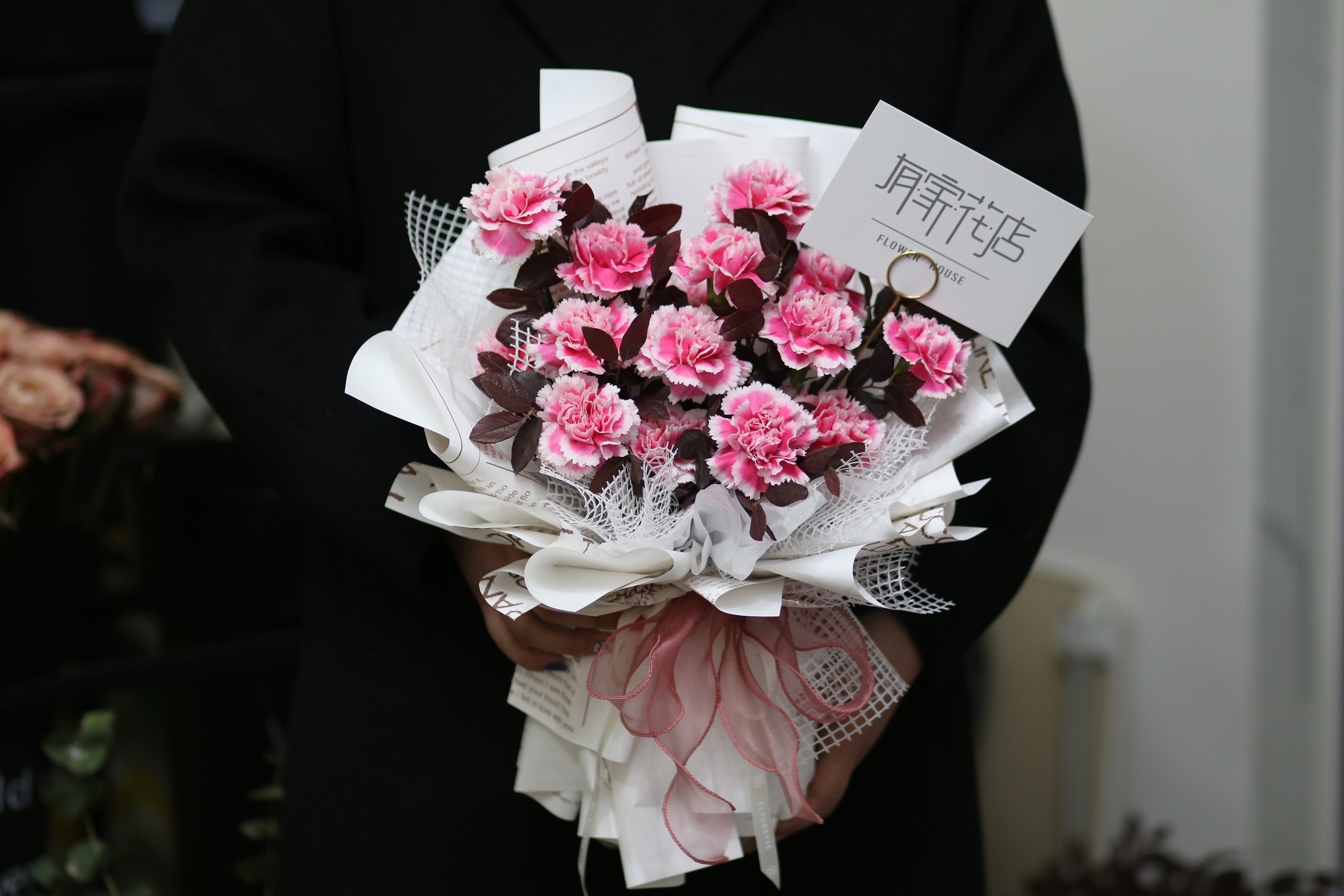感恩母亲节玫瑰花卡片祝福图片素材-正版创意图片500372338-摄图网