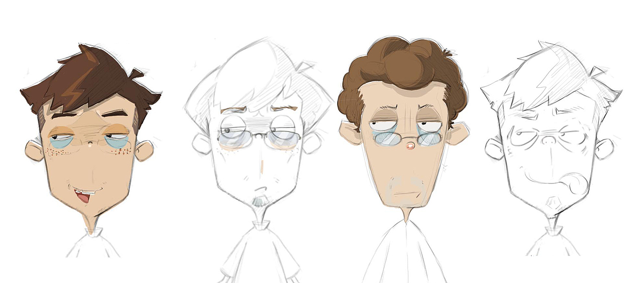 《唔唻个槽》人物设计稿