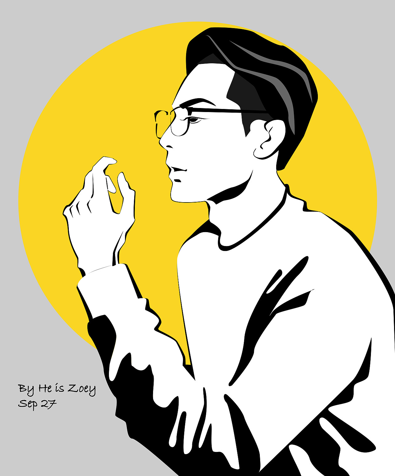 圆寸 br>y突然觉得小鹿乱撞 br>可惜后来y再也没有见过d br>只看到他