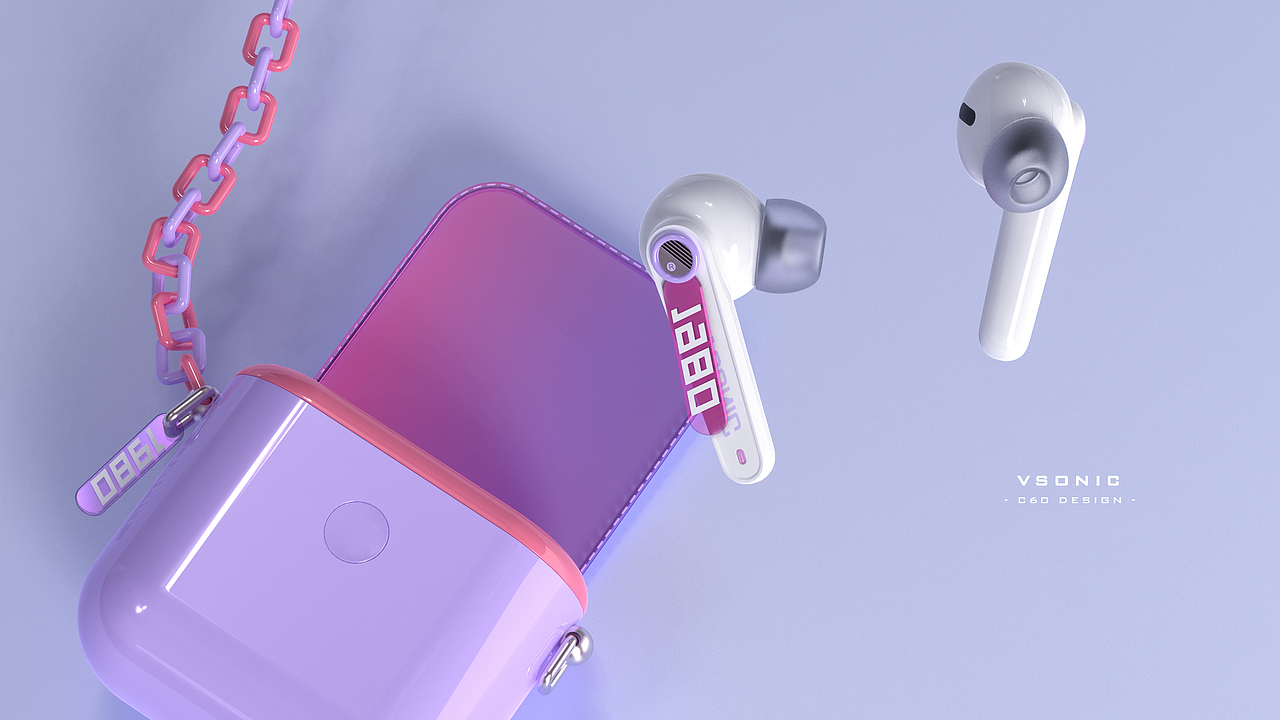 vsonic tws耳机 潮流鬼马风|工业/产品|电子产品|橘子绵绵冰_原创作品