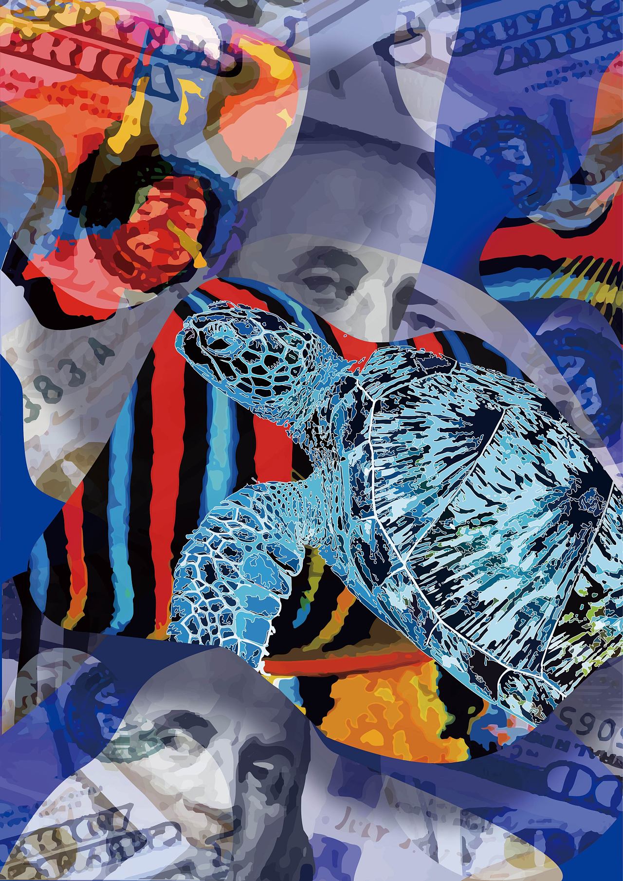 经略海洋系列拼贴风格海报