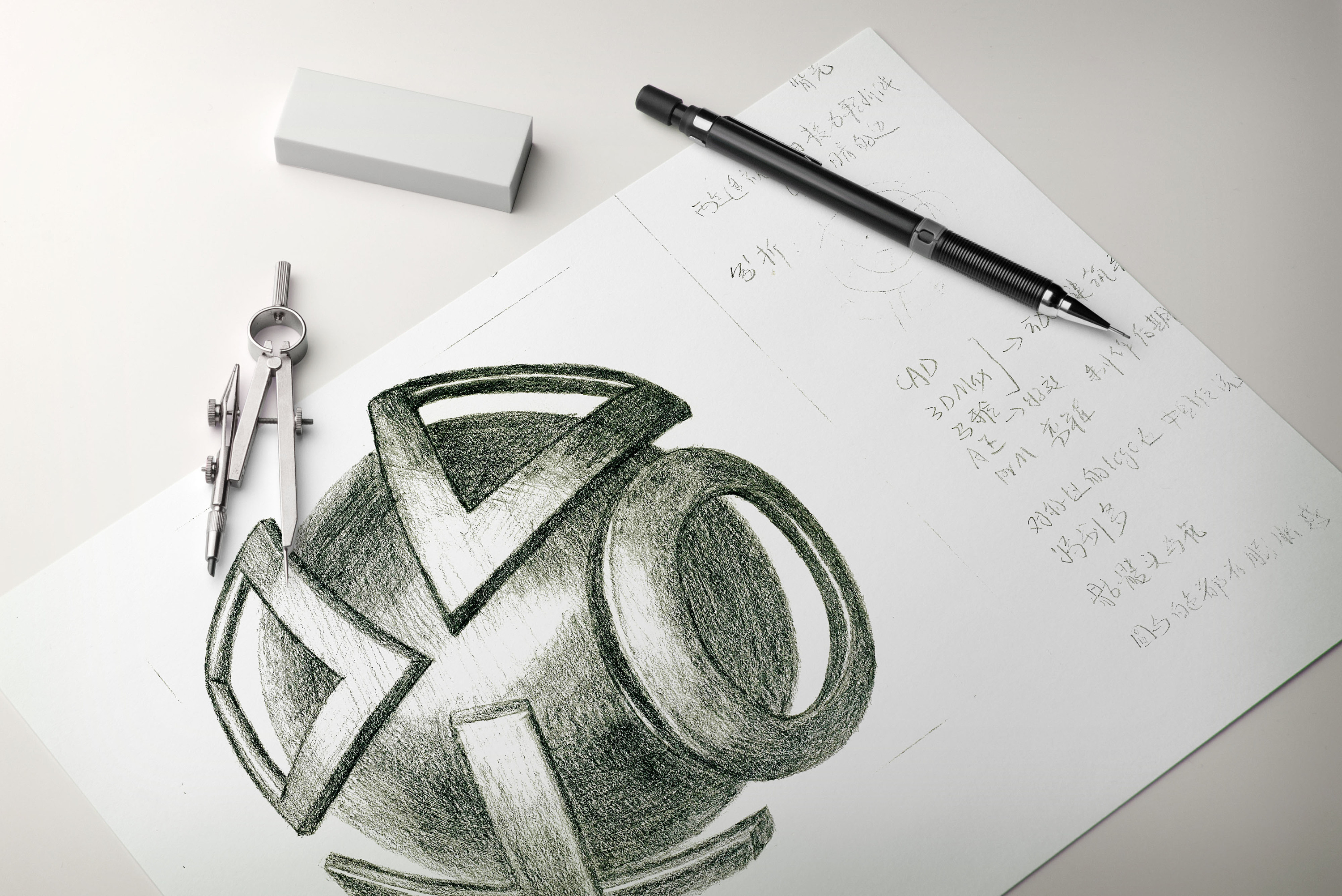 图标素描三幅
