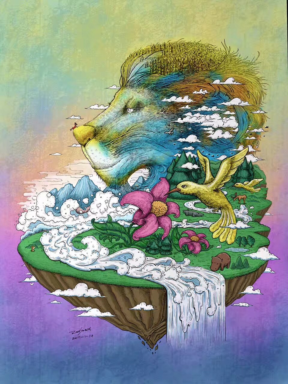 7815狮子|插画|商业插画|riansnak - 原创作品 - 站酷 (zcool)