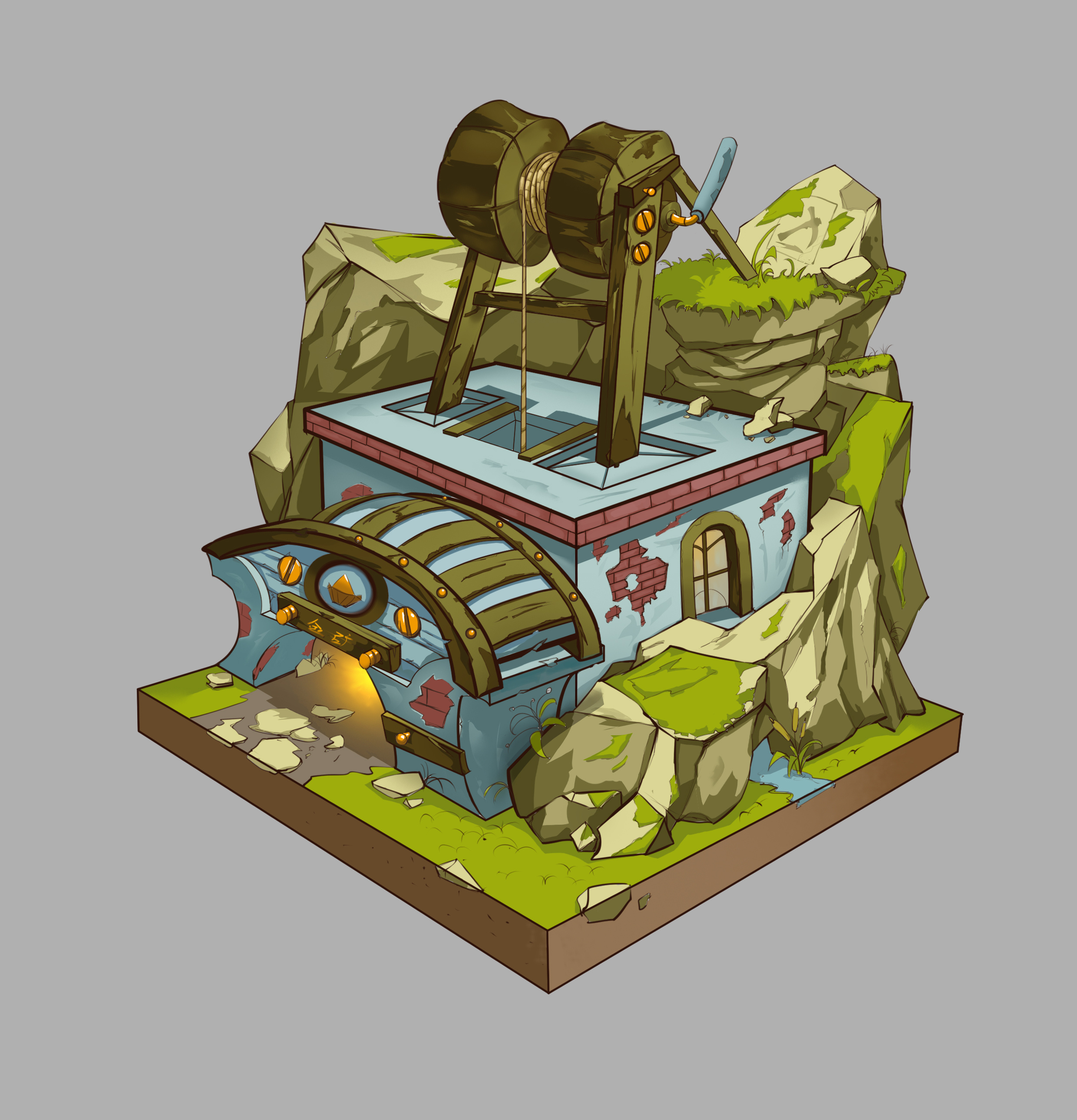 金矿|插画|游戏原画|迦个颜色减淡 - 原创作品 - 站酷 (zcool)