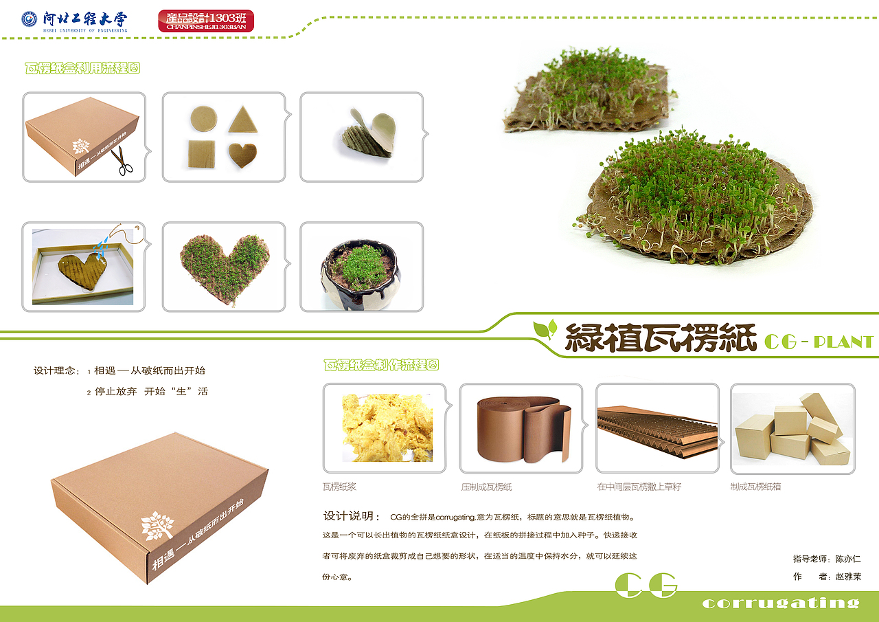 废物利用——绿植瓦楞纸（图ZODkwNTU3NjA=） - 其他工业/产品 - 站酷设计师赵雅茉原创素材 - 站酷ZCOOL