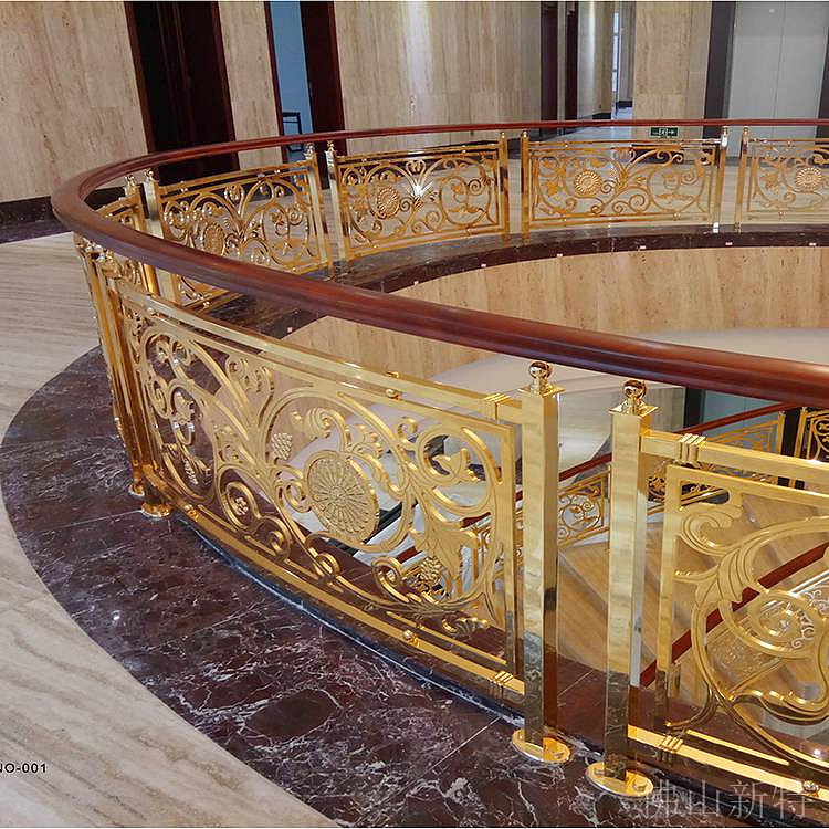 实心铝板雕刻楼梯护栏这么漂亮