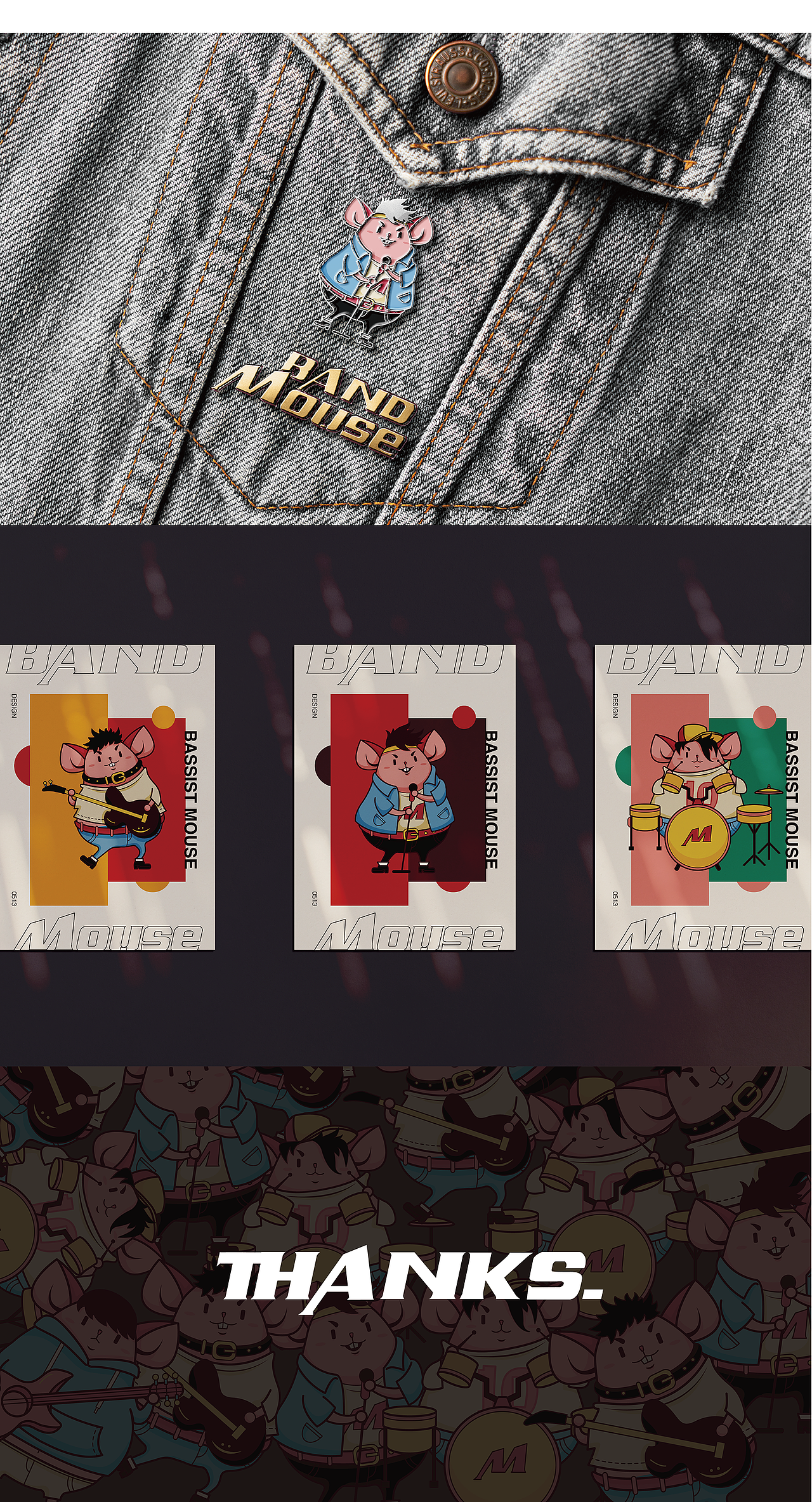 BAND MOUSE IP设计（图ZMjI5MzAyNzky） - 艺术插画 - 站酷设计师玛丽莲秋裤原创素材 - 站酷ZCOOL