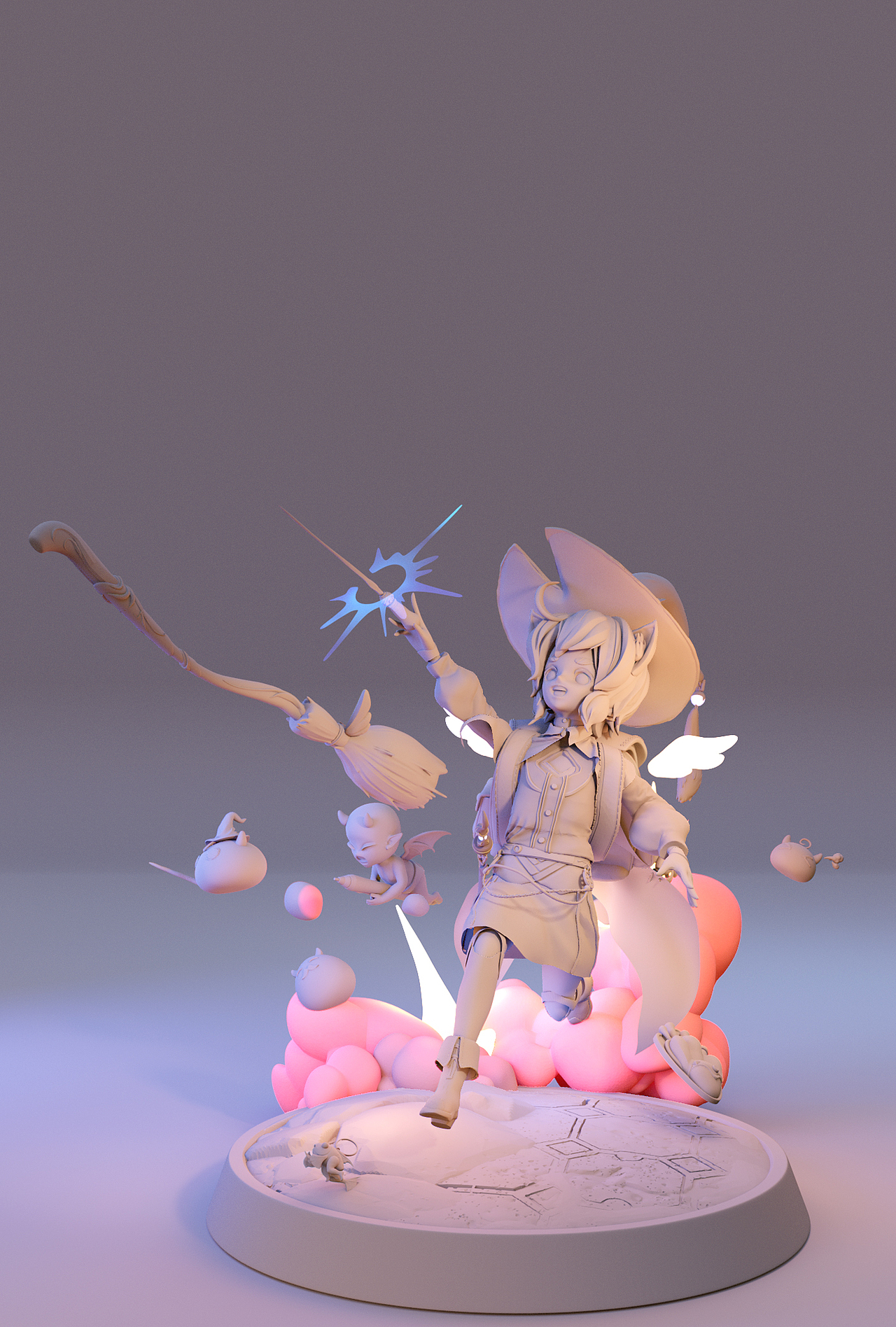 3d手办模型asc画的小怪兽