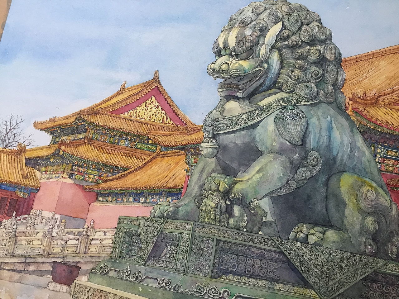 手绘故宫