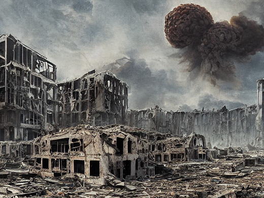 #AI创作实验室#爆炸后的建筑（个人主页-ZNjI1Njg3NDQ=） - AI作品 - 站酷设计师terry若问原创素材 - 站酷ZCOOL