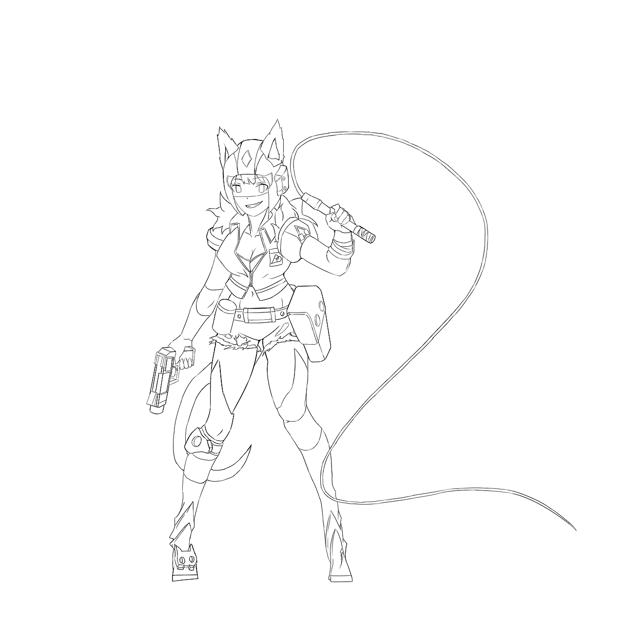 废土世界人设妹子 ,黑猫警长的经典国产角色动画元素
