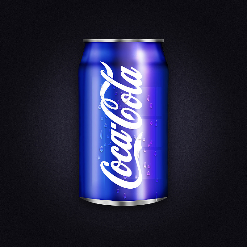 蓝色易拉罐可乐壁纸图片