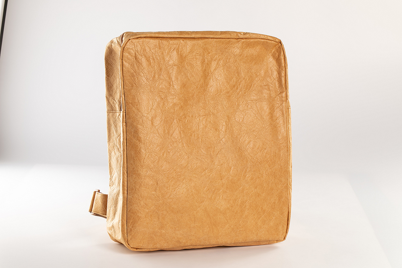 纸竹常乐揉纹双肩背包(杜邦纸/防水/新潮/环保/创意)