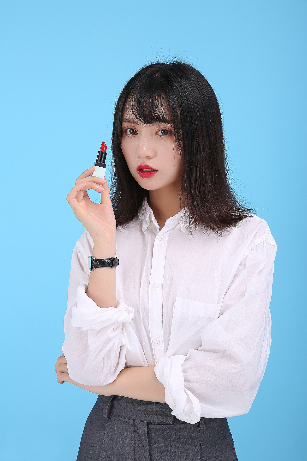 唇膏模特 商业产品摄影【579数字传媒】