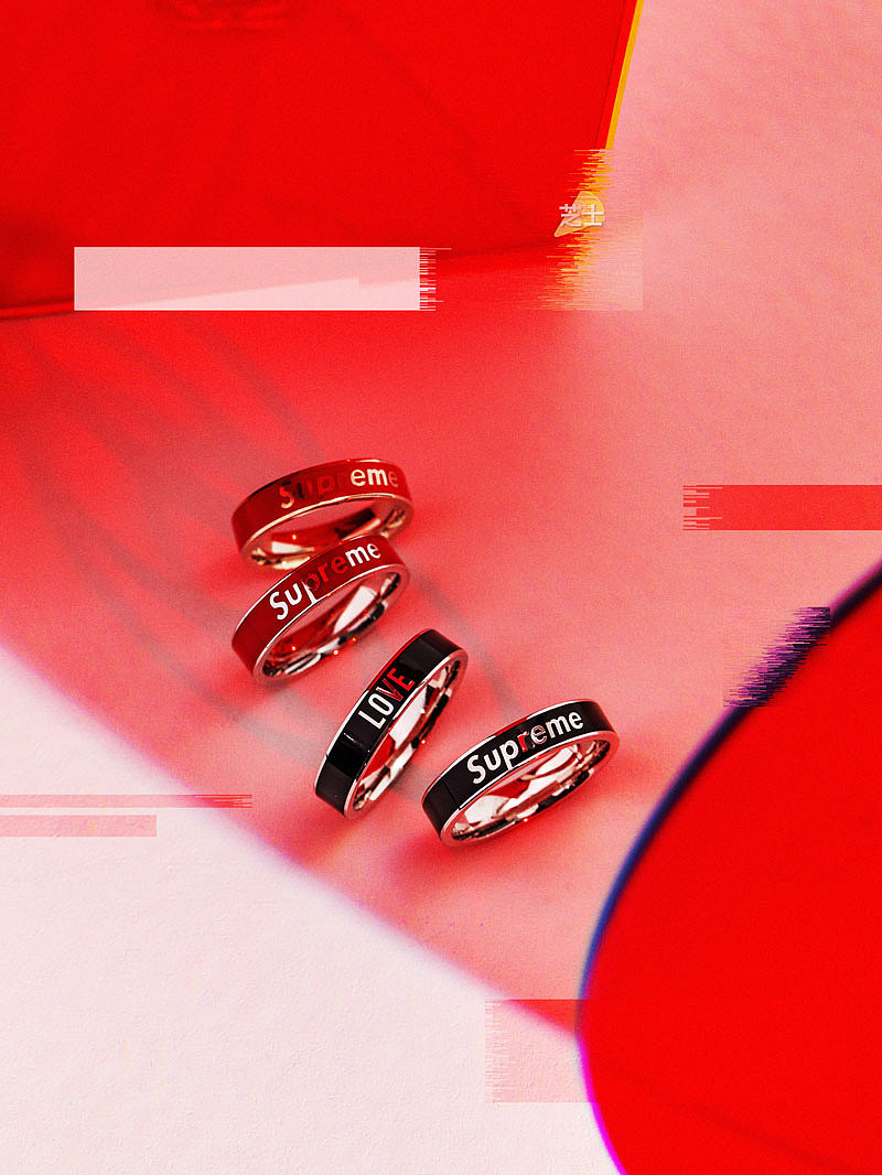 【珠宝摄影】supreme戒指故障风红黑炫酷抖音色彩分离（图ZMjQ4MTU2Mjgw） - 产品摄影 - 站酷设计师双倍芝士dc原创素材 - 站酷ZCOOL
