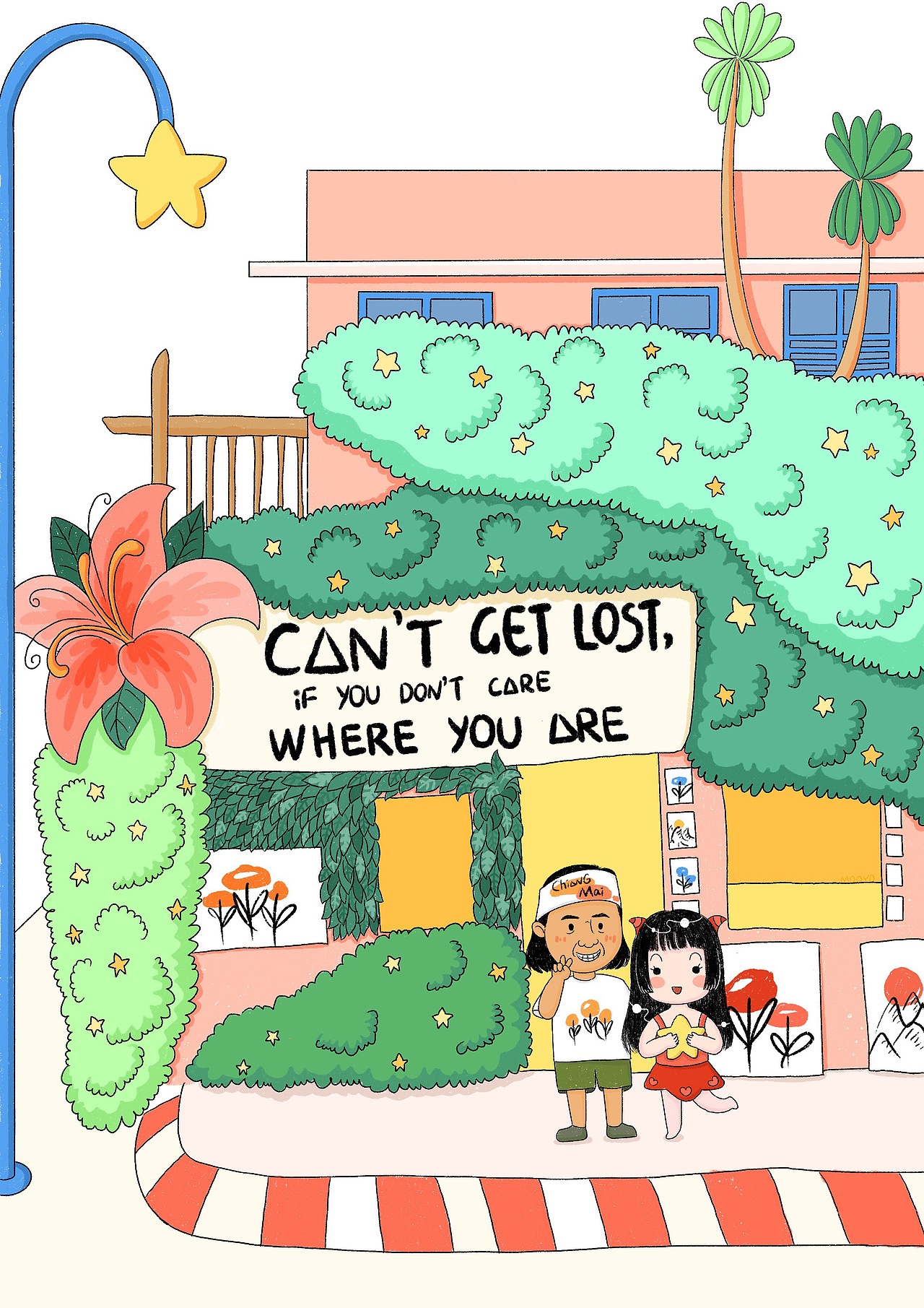 MOOYO 和大兔子 - 遇见甜蜜（图ZMjE4ODE5NDc2） - 艺术插画 - 站酷设计师MOOYO麻药原创素材 - 站酷ZCOOL