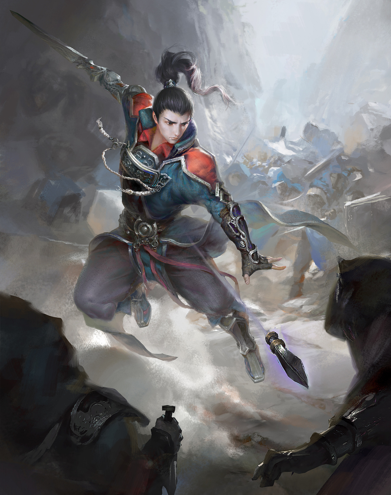 《隐龙传:影踪》封面插画设计|插画|游戏原画|小白鸽爱画画 - 原创