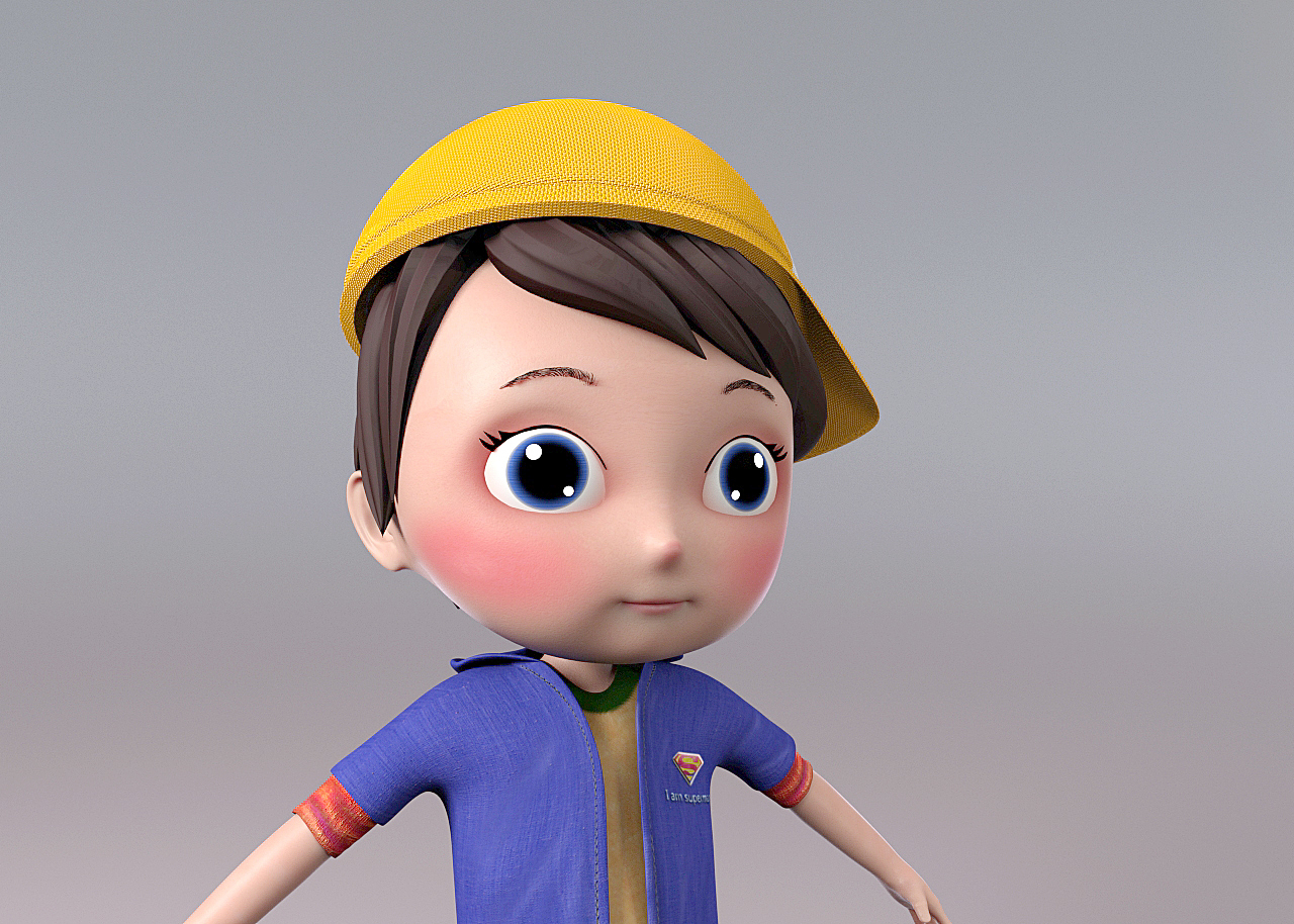 卡通人物卡通女孩三维动画角色设计