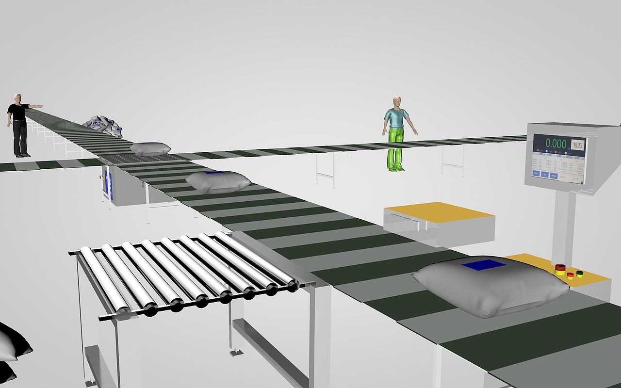 快递包装流水线动画