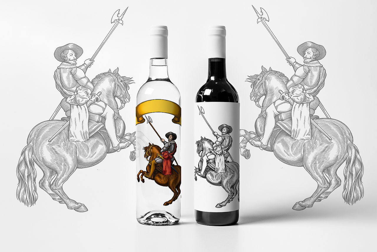 版画风—酒包装设计