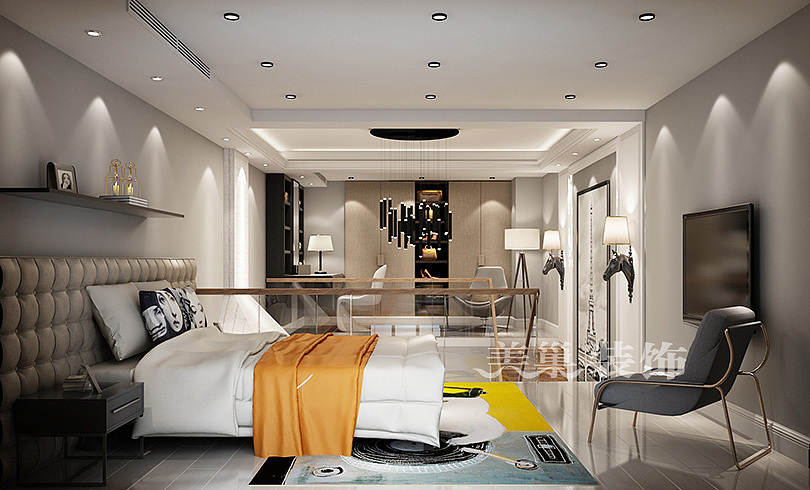 郑州正商38平小复式现代风格室内设计（图ZMTIxODAzNTQw） - 家装设计 - 站酷设计师河南郑州美巢装饰原创素材 - 站酷ZCOOL