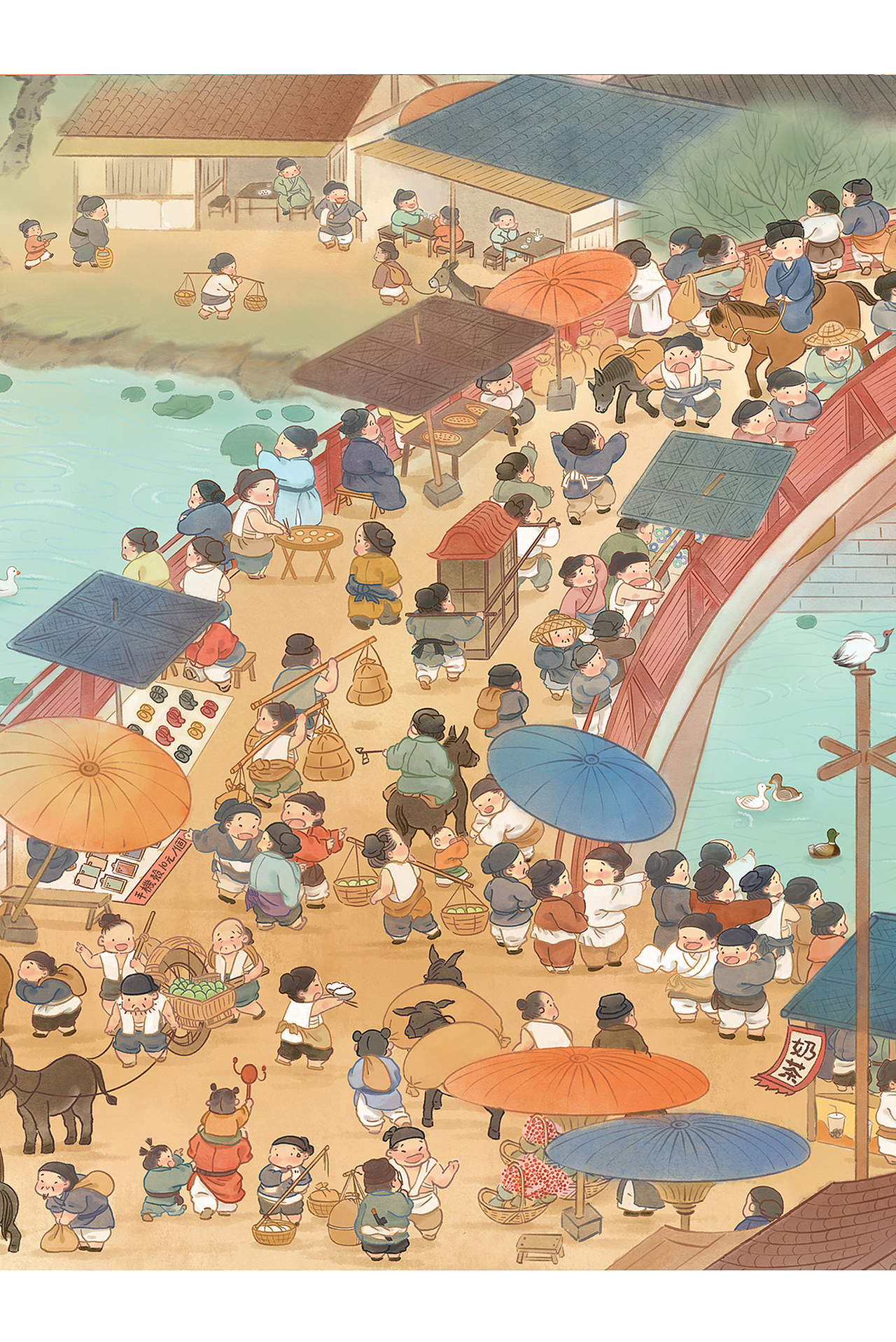 清明上河闹市图（图ZMjk1MDMwNjA4） - 商业插画 - 站酷设计师春羊原创素材 - 站酷ZCOOL