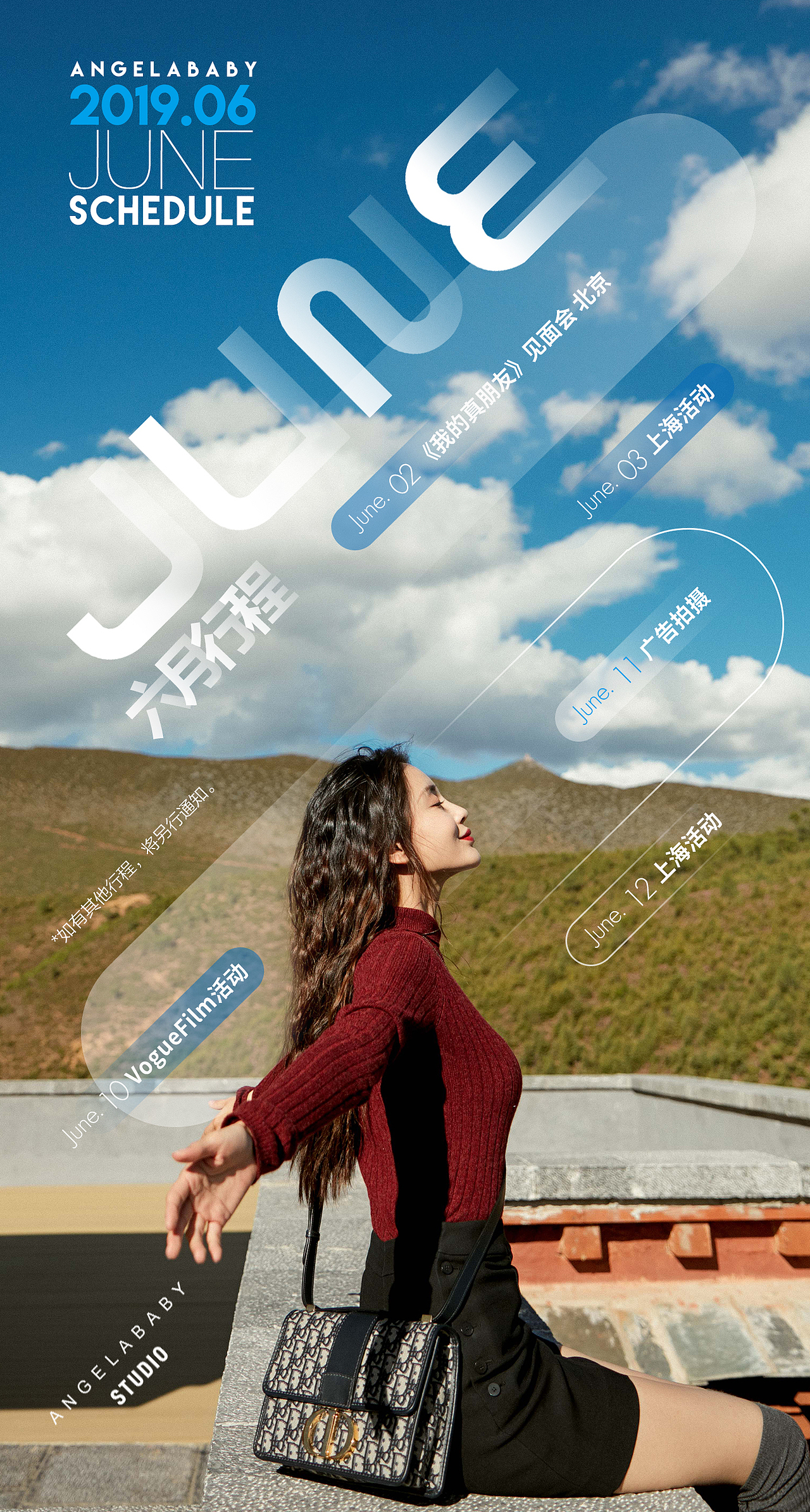 艺人每月行程图设计