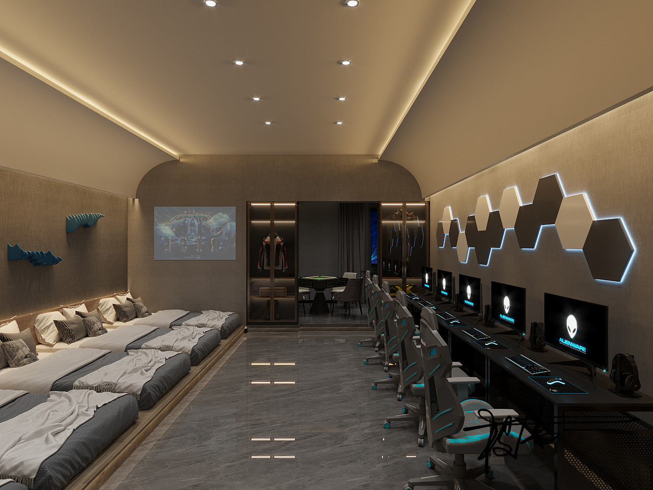 纵横电竞酒吧,开黑睡觉两不误