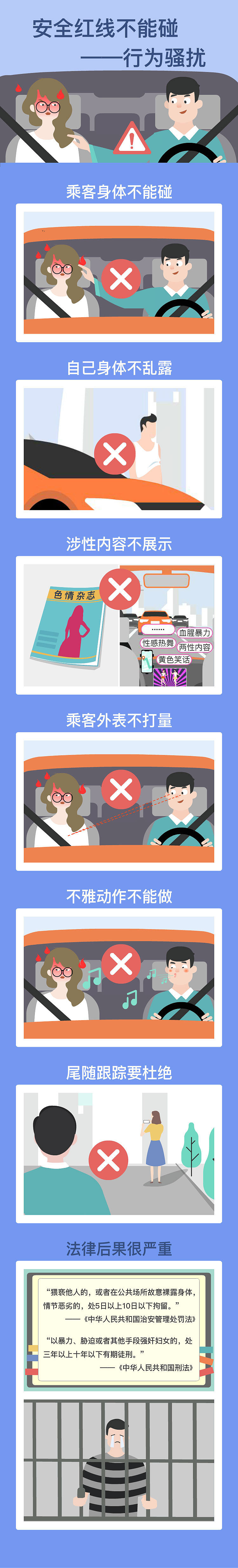 吖莉漫画长图作品-滴滴出行安全教育课程设计图