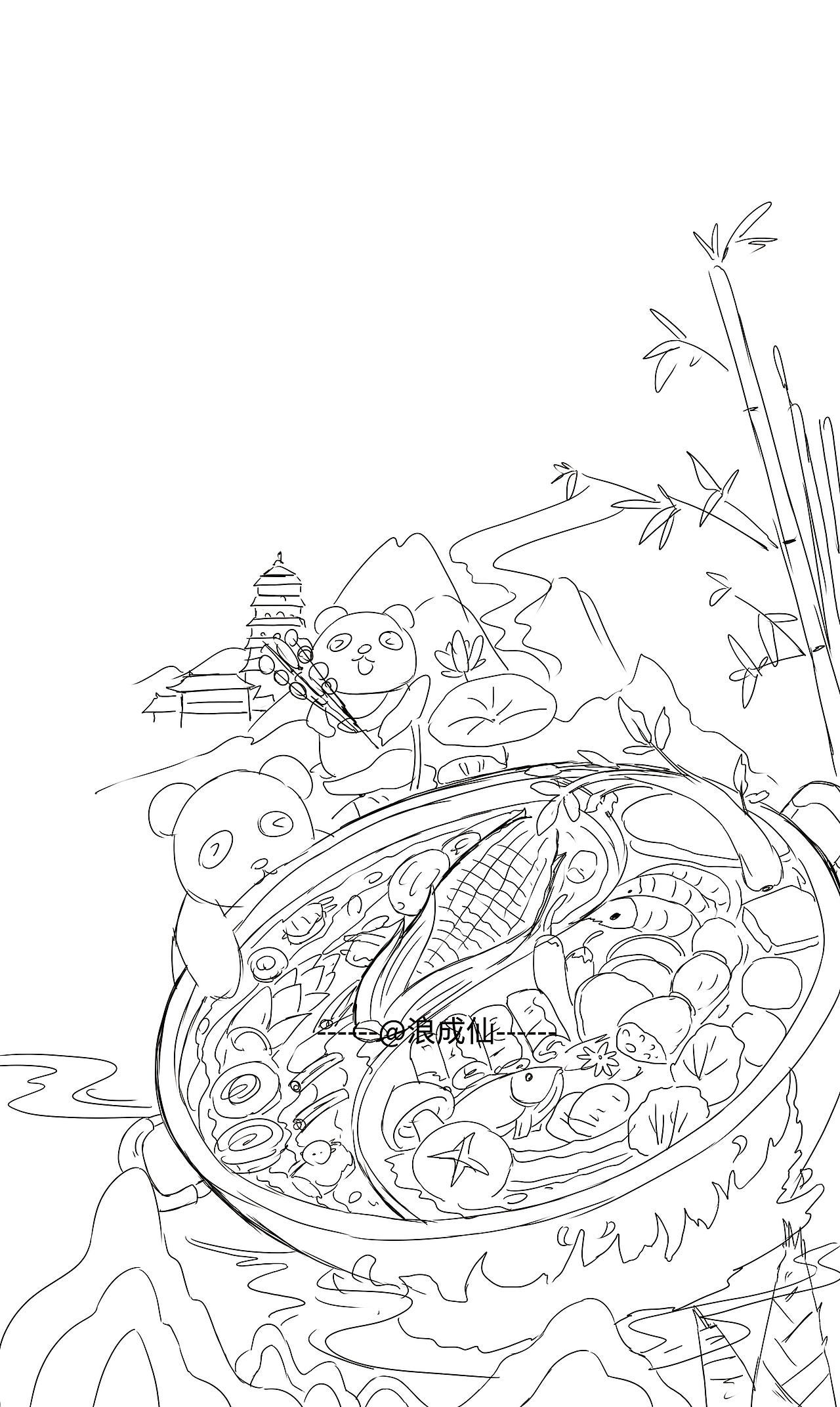 火锅插画_浪成仙-站酷zcool