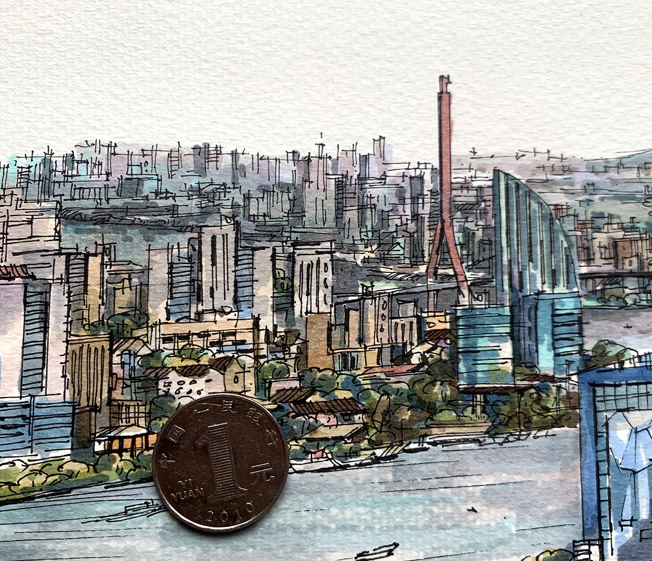 马克笔手绘《上海》_谭泽鸿-站酷zcool