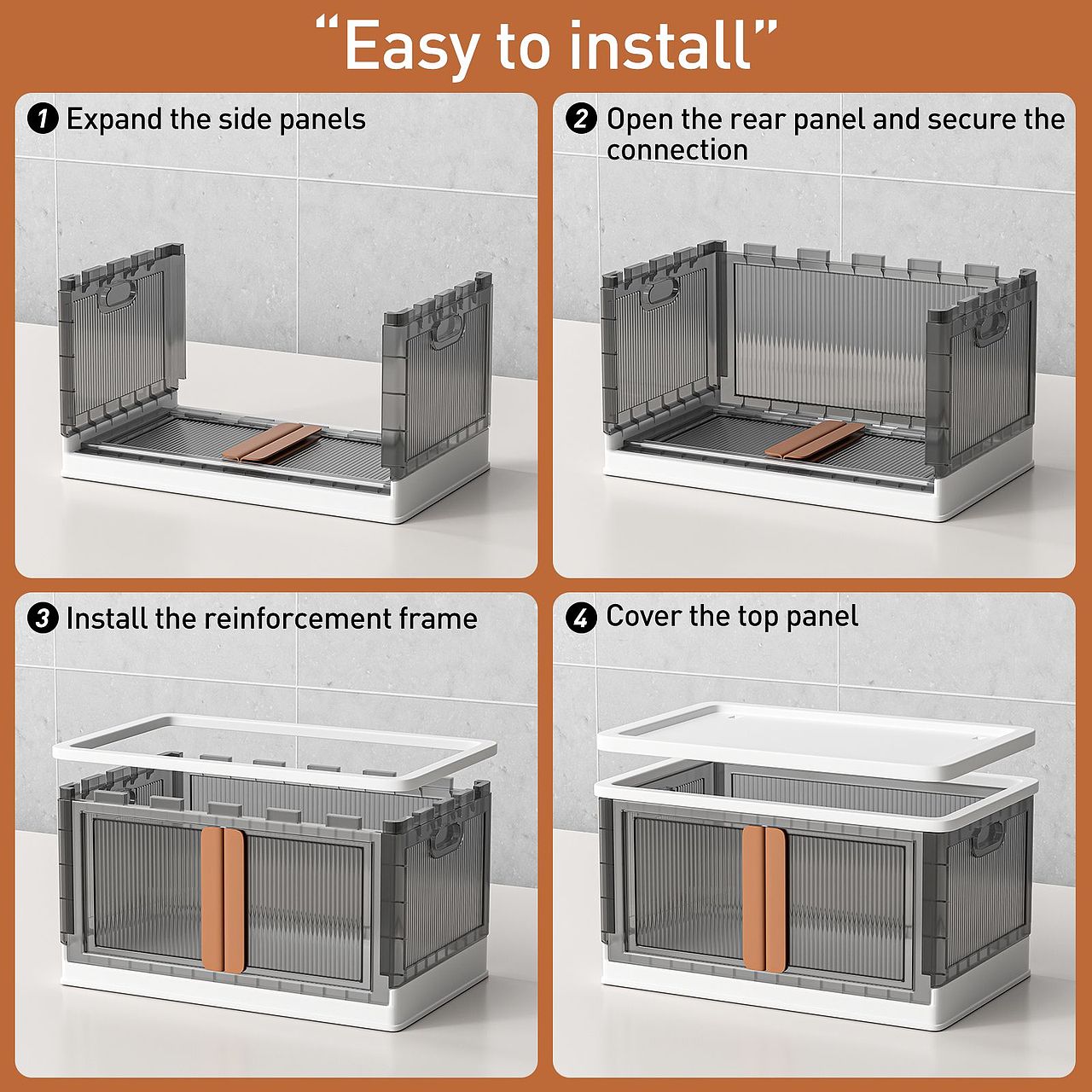 置物柜置物盒收纳箱建模渲染亚马逊主副图a+