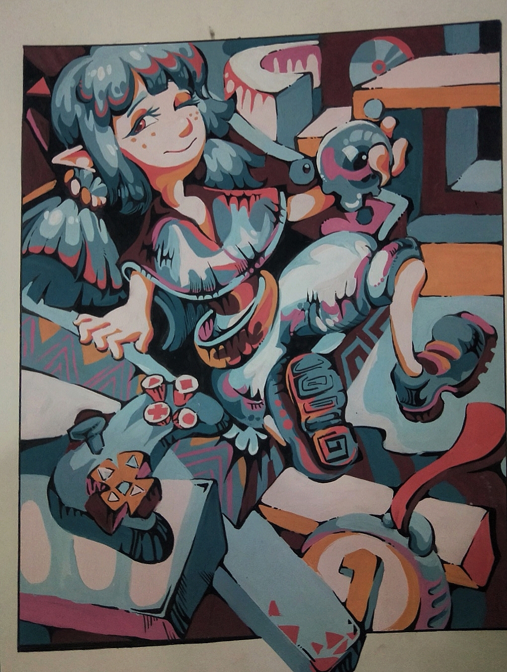 新媒体4班11903776刘思彤科技超人类情景插画