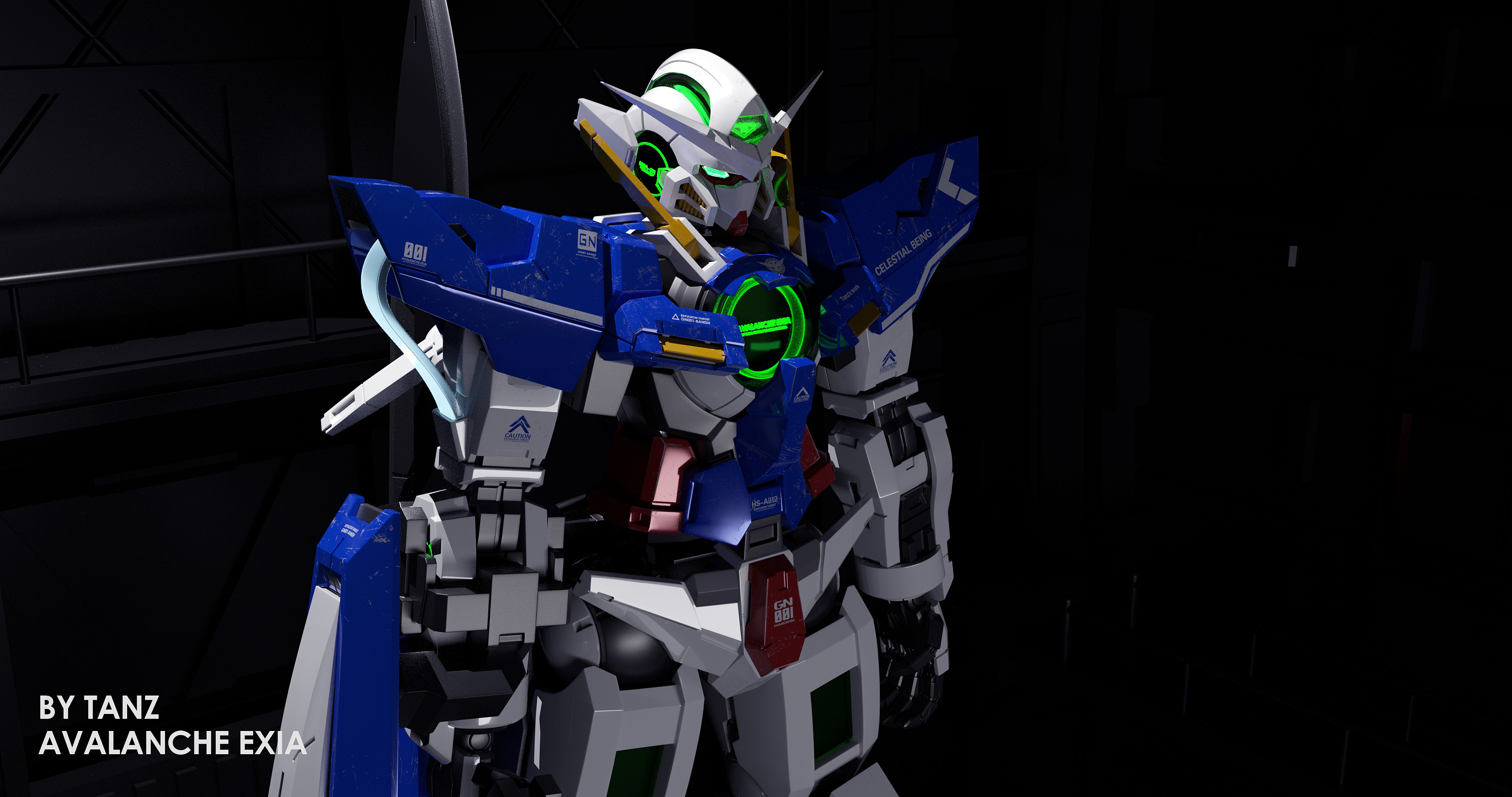 高达00 exia 能天使建模渲染