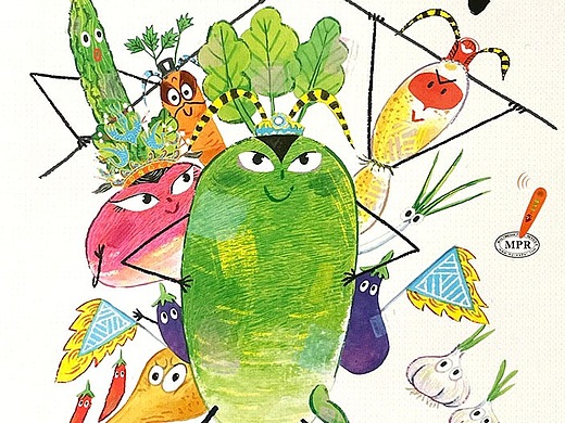 绘本《一园青菜成了精》- 立体书插图创作