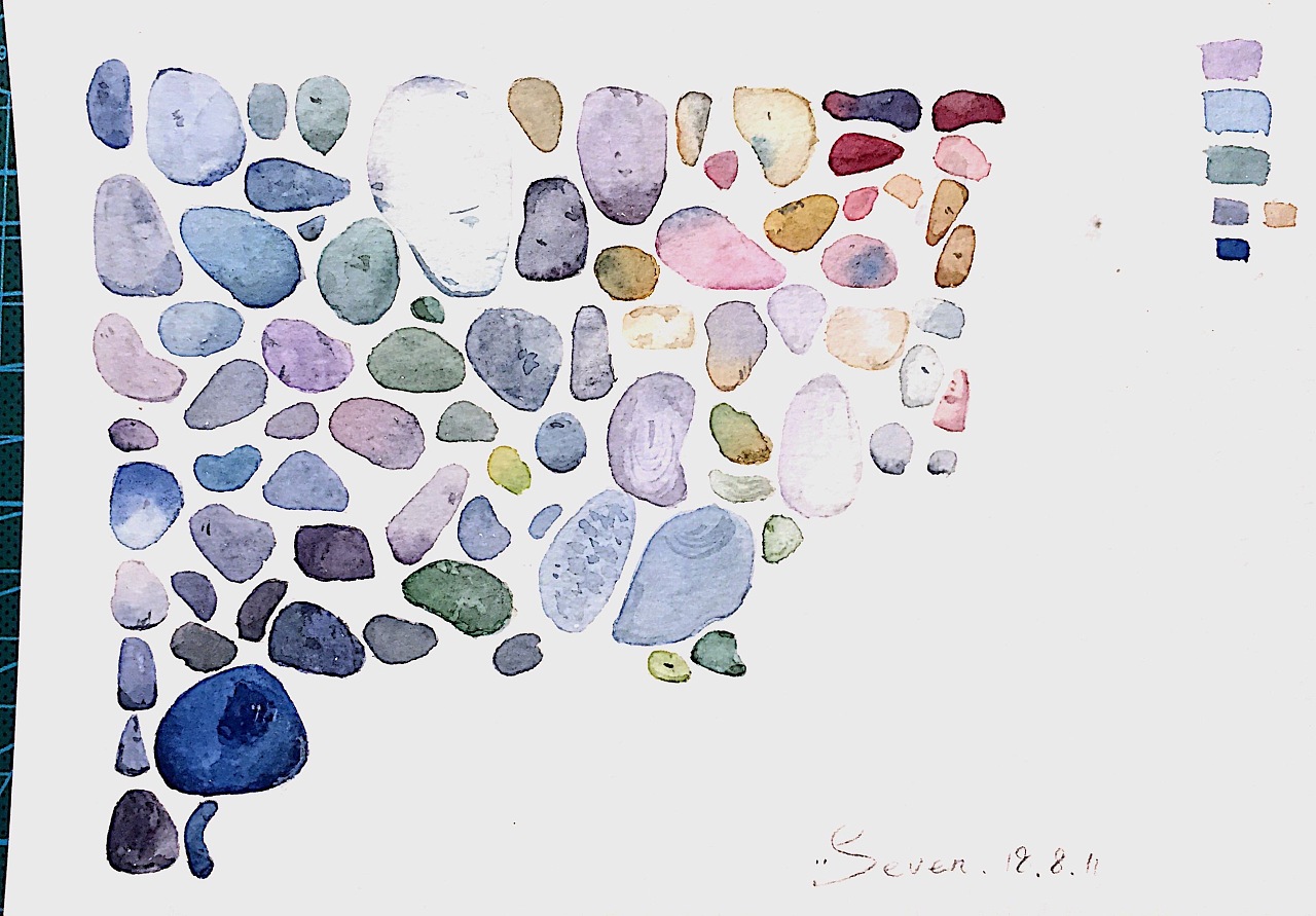 水彩鹅卵石画法图片