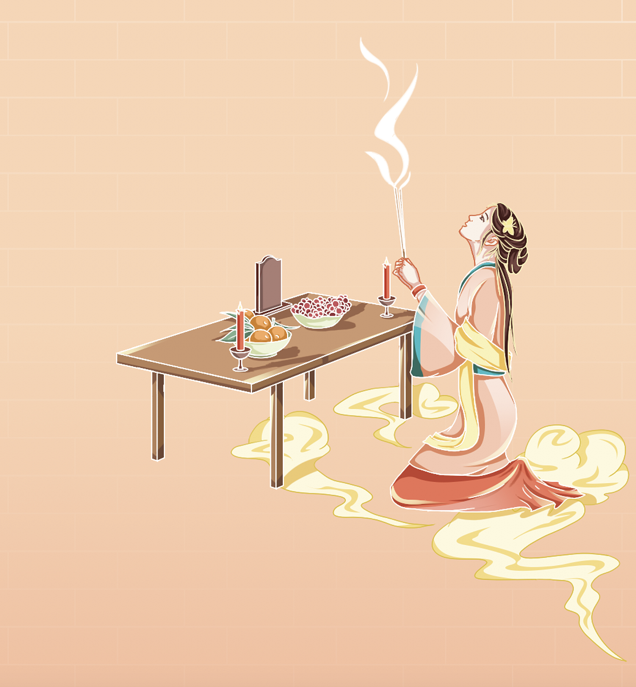 中秋礼品盒插画