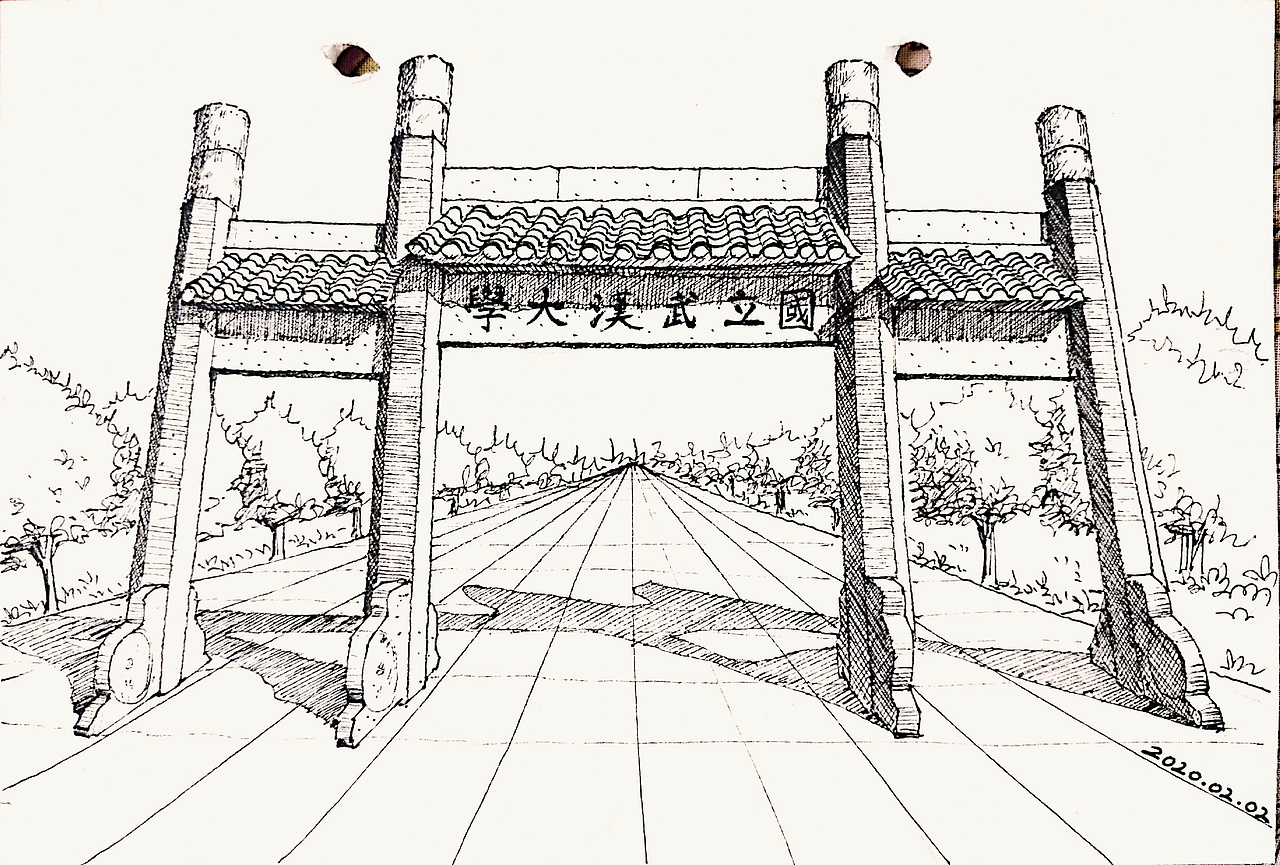 抗击疫情手绘武汉