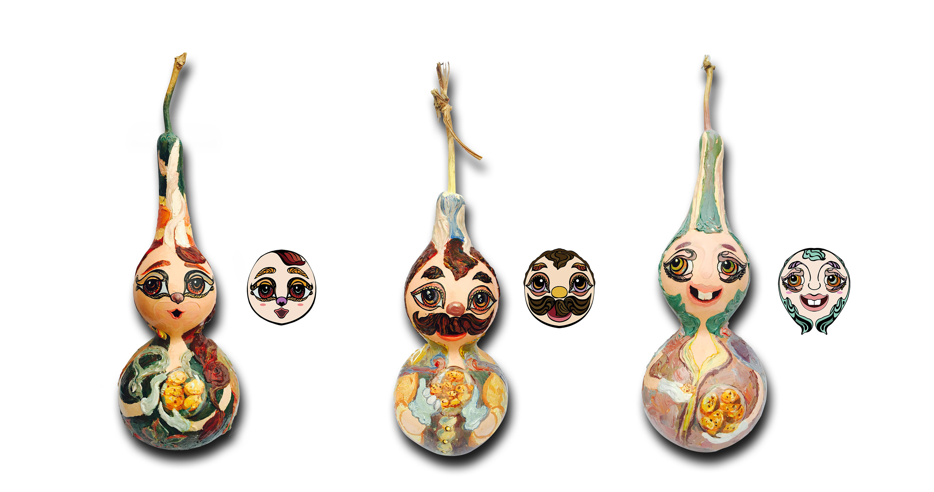 葫芦彩绘与插画设计|平面|其他平面|丹原 - 原创作品 - 站酷 (zcool)