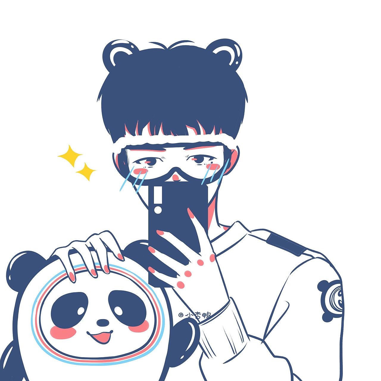 冰墩墩可爱头像（图ZMjg3MzQ0OTE2） - 创作习作 - 站酷设计师小杏鸭原创素材 - 站酷ZCOOL